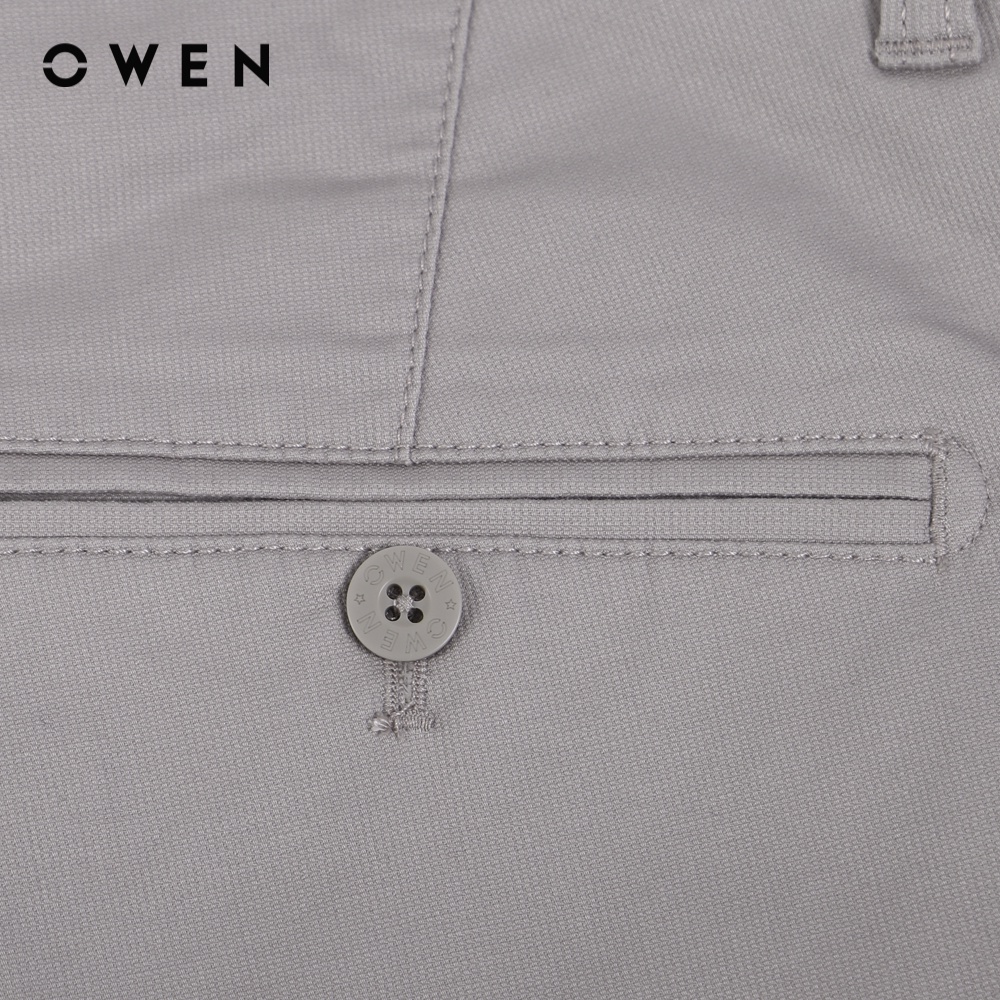 OWEN - Quần khaki Slim Fit Ghi - QKSL220657