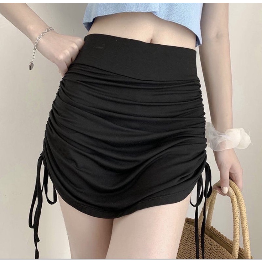 Chân váy rút dây 2 bên body ulzzang ngắn lưng cao CVrutday98