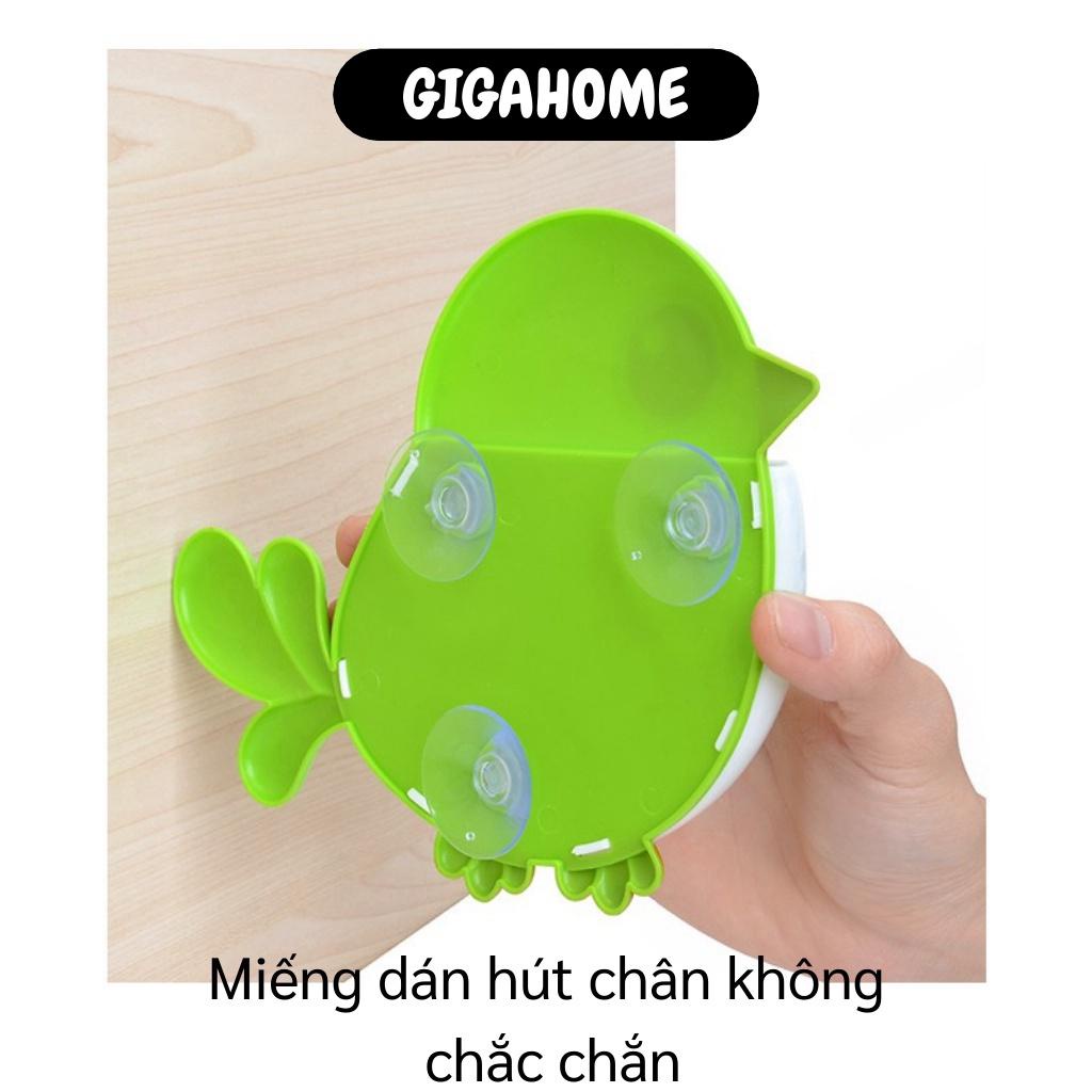 Hộp Treo Bàn Chải GIGAHOME Giá Đỡ Kem Đánh Răng Hình Chú Chim Dán Tường Ngộ Nghĩnh 5696