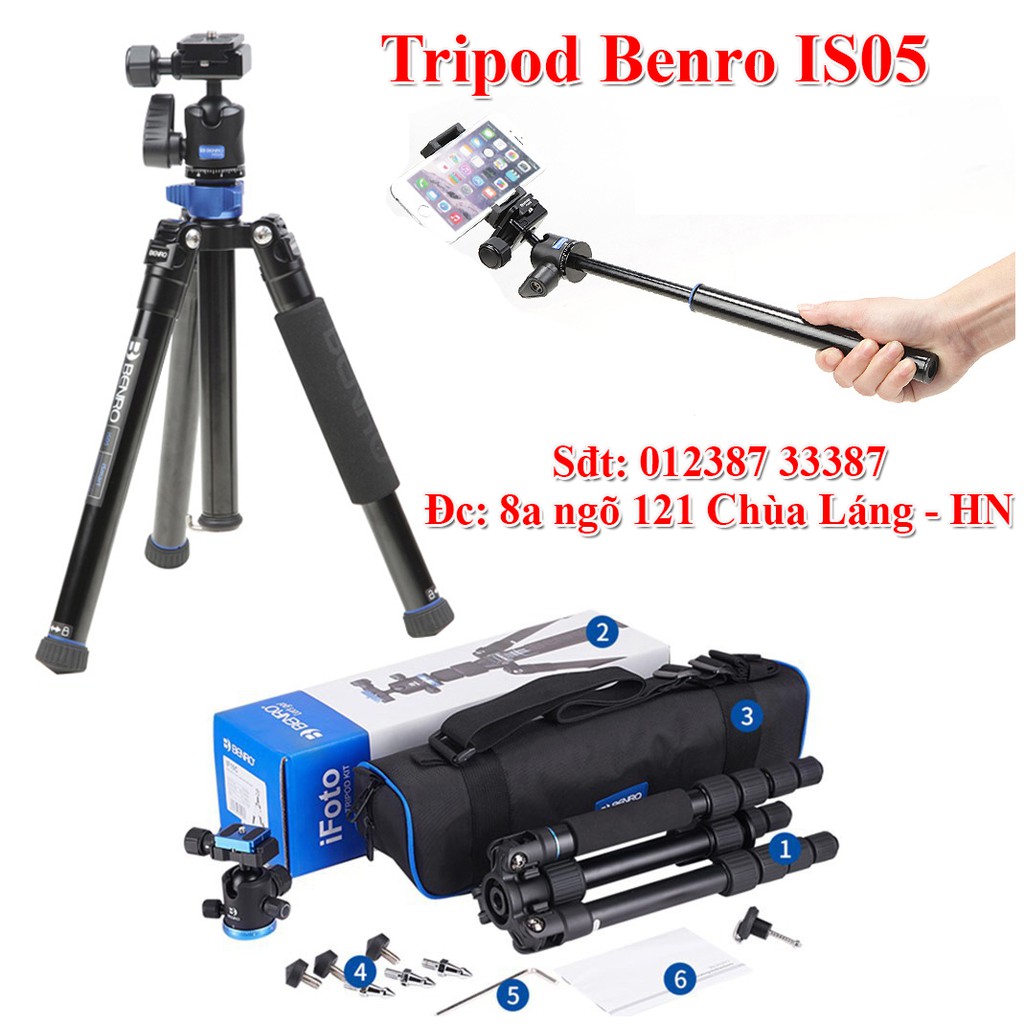 Chân máy ảnh siêu nhỏ gọn Benro IS05 - Chính Hãng