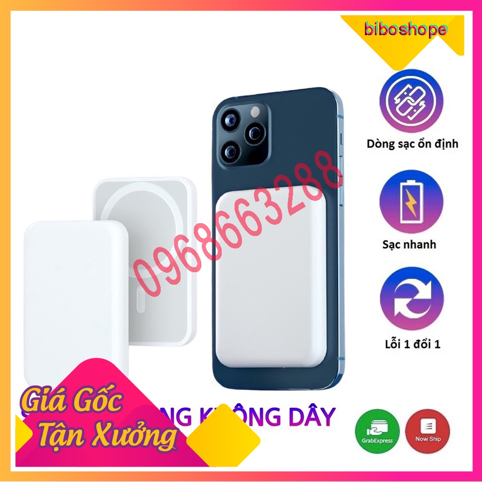 🔥Siêu Hot🔥Sạc dự phòng ko dây cho điện thoại IPsạc nhanh pin 5000mAh công suất 20W Siêu tiện lợi🔥Free ship🔥