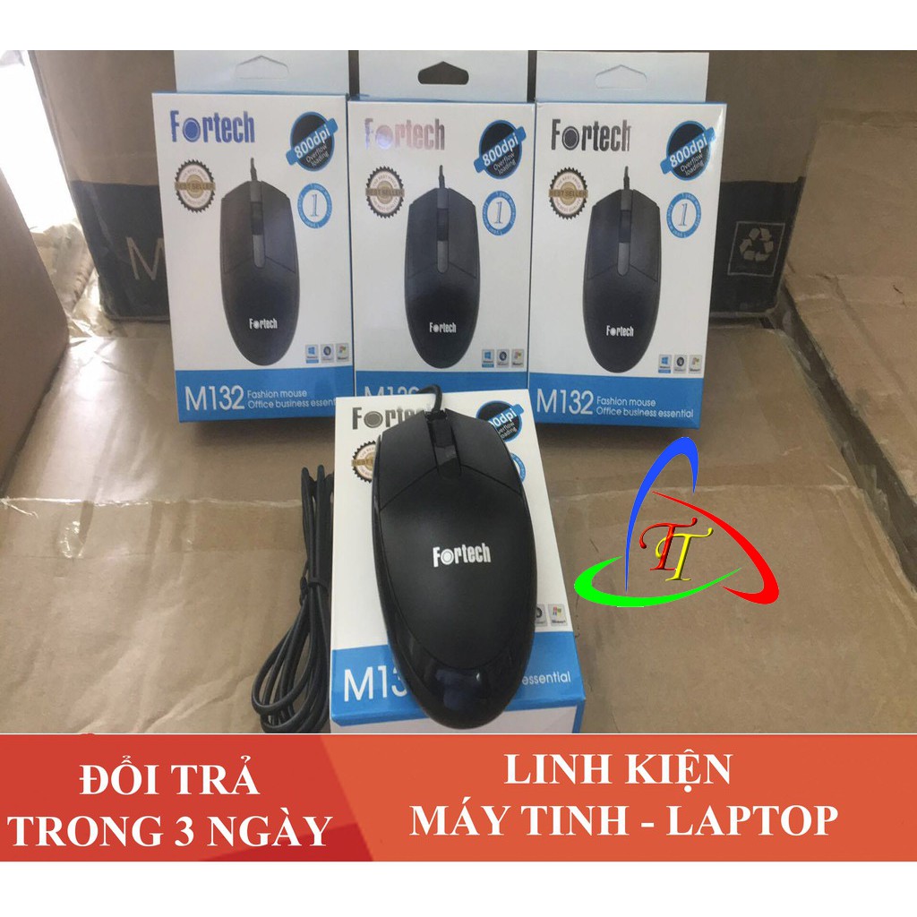 Chuột máy tính có dây Fortech M132 cổng USB - Hàng chính hãng Fortech chính hãng