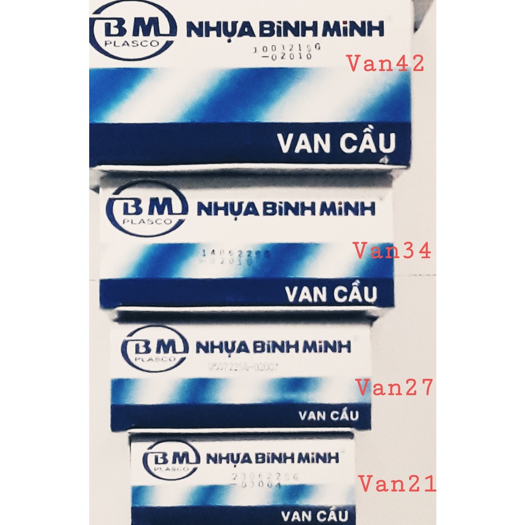 Van khóa nước Van cầu nhựa Pvc Bình Minh phi 21,27,34
