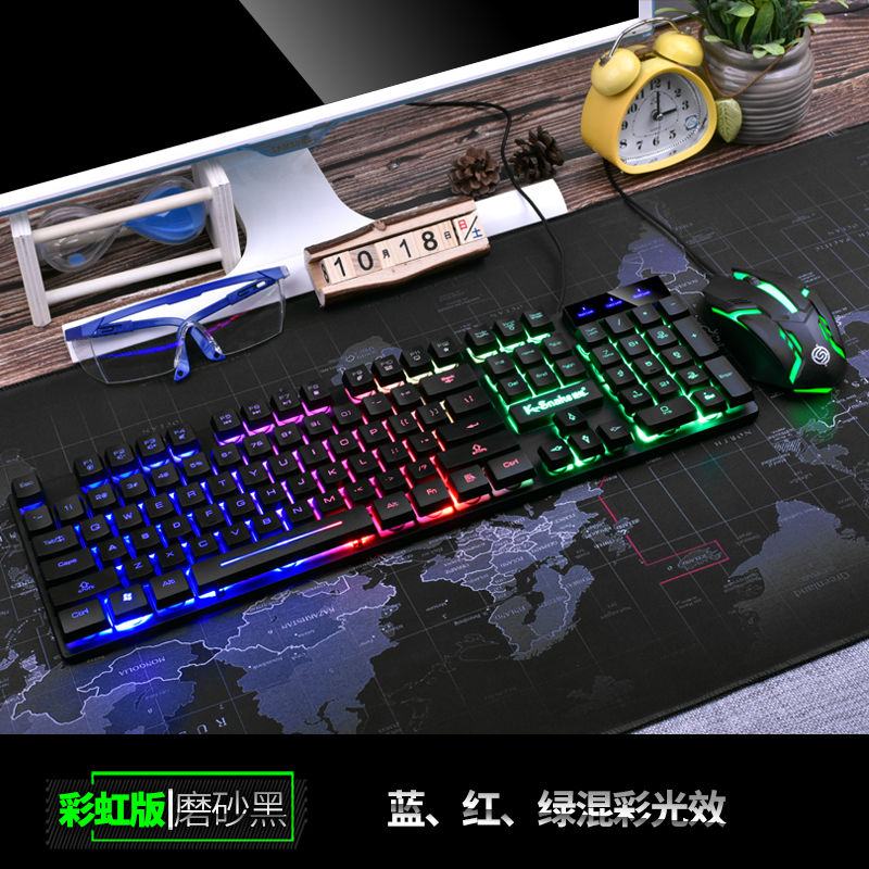 Bộ Chuột Và Bàn Phím Cơ Chơi Game Có Dây Phong Cách Punk Cho Laptop Notebook | BigBuy360 - bigbuy360.vn