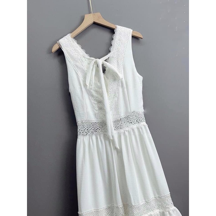 VÁY THÔ VIỀN REN TRẮNG