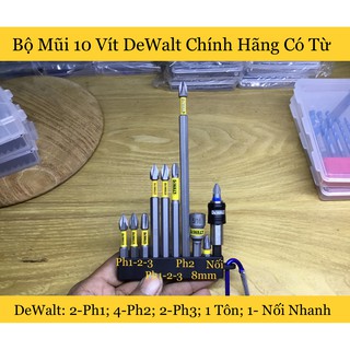 Bộ 10 Mũi Vít DeWalt Chính Hãng Có Từ