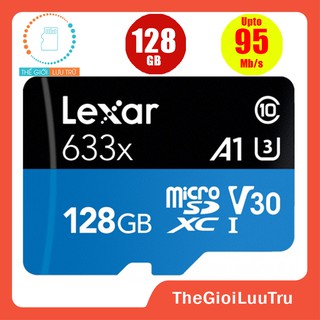 Thẻ nhớ Micro SD lexar 128GB 64GB 32GB UHS-I class 10 SDXC 633x U3 95Mb/s