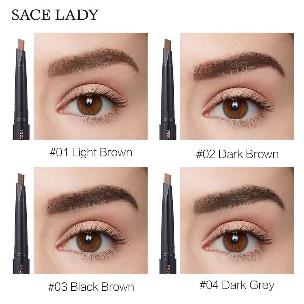 Bộ 4 món sáp lông mày + chì kẻ lông mày + dao cạo lông mày + khuôn kẻ SACE LADY chống nước lâu trôi 70g | BigBuy360 - bigbuy360.vn