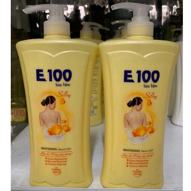 SỮA TẮM E100 SILKY Có Đủ 3 Màu Chai 800ml