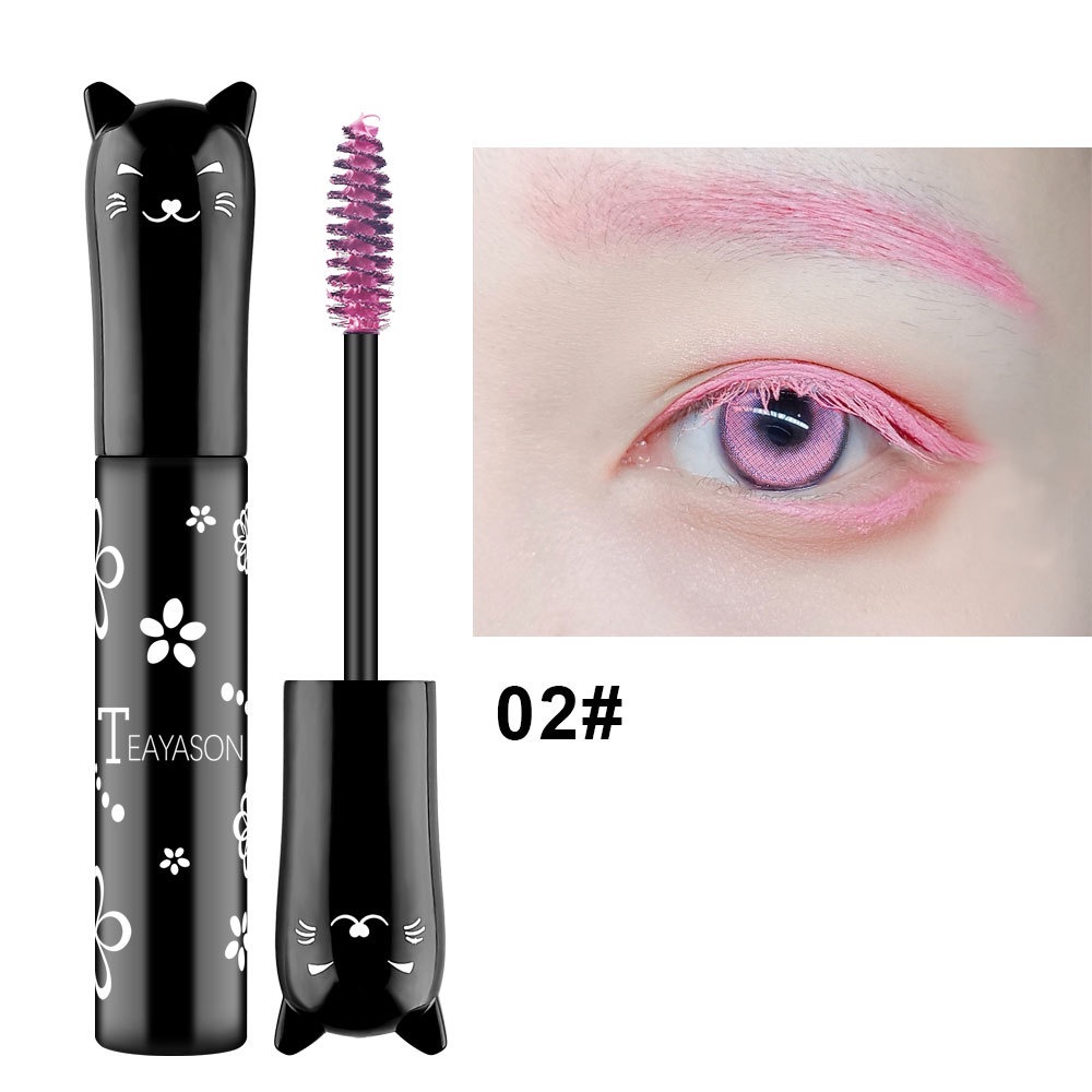 Mascara Nhiều Màu Sắc Làm Cong Và Dày Mi Chống Thấm Nước Màu Đen/Tím/Hồng/Xanh Lá/Cà Phê/Xanh Dương