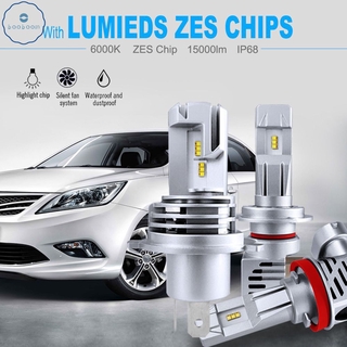 [Fast] Car Headlight Bulb H4 LED H7 H8 H9 HB2 HB3 H11 HB4 9005 9006 60W 12000LM Plug-N-Play Extremely Bright 6000K ZES Chip Hi/Lo Beam [Booboom]
