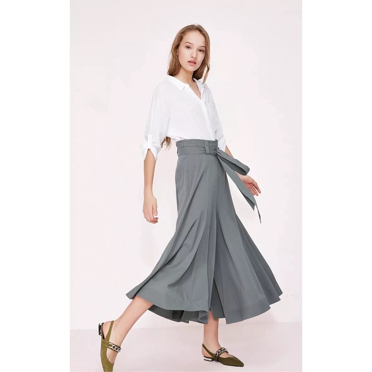 Vero Moda Quần Ống Loe Có Dây Đeo Hông Lưng Cao Dây Kéo Bên Hông Cho Nữ 31936J508