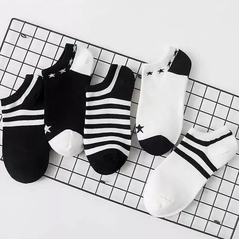 Set tất cổ ngắn, vớ cổ ngắn nữ vải cotton thấm hút mồ hôi VANVENE, co giãn 4 chiều họa tiết xinh xắn T060