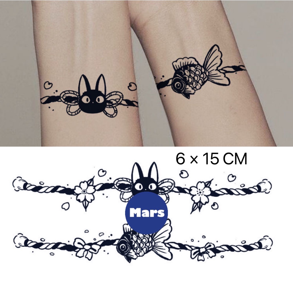 [Mars] Hình Xăm Dán / Vòng Tay Giả Hình Xăm Hoa Lâu Trôi 2 Tuần Bán Vĩnh Viễn C016