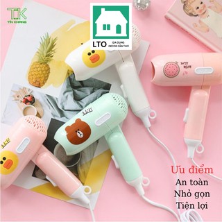 Máy Sấy Tóc Mini Nhỏ Gọn Tiện Dụng 3 Màu Đê lụa chọn