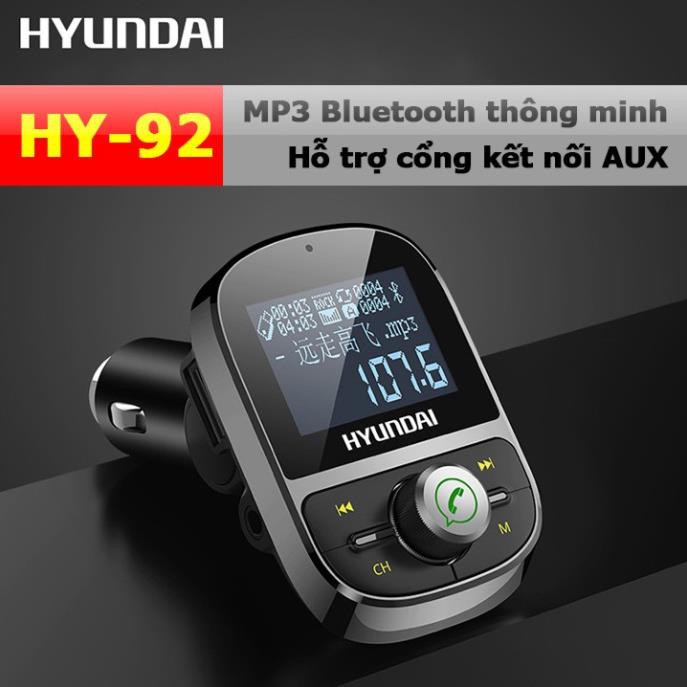 Tẩu nghe nhạc trên ô tô MP3 Bluetooth thông minh Hyundai HY-92 có màn hình hiển thị HY92
