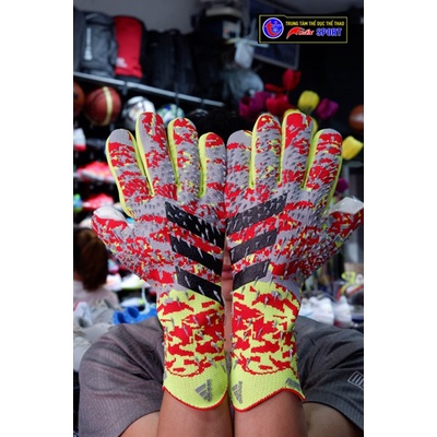 Găng tay thủ môn Predator Pro (không xương) - xanh đỏ(size 8-9-10)