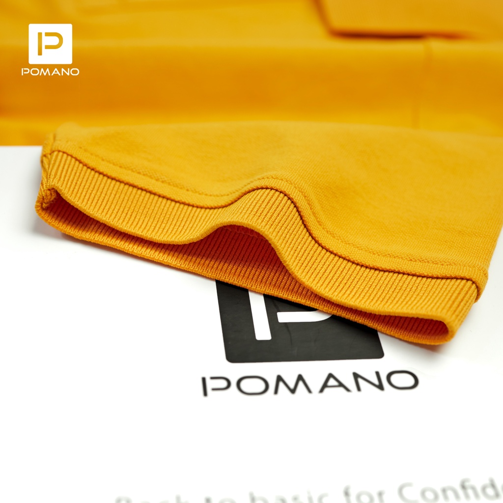 Áo thun POLO nam cổ bẻ vải cá sấu Cotton xuất xịn, thiết kế phong cách sang trọng lịch lãm Vàng POMANO
