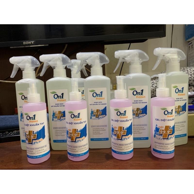 Xịt khuẩn phun sương 500ml và Gel sát khuẩn 250ml On1 | BigBuy360 - bigbuy360.vn