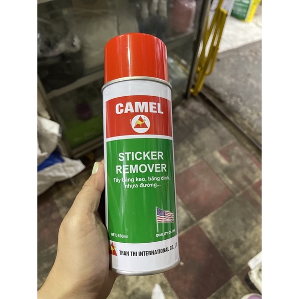 TẨY BĂNG KEO, NHỰA ĐƯỜNG CAMEL 450ML