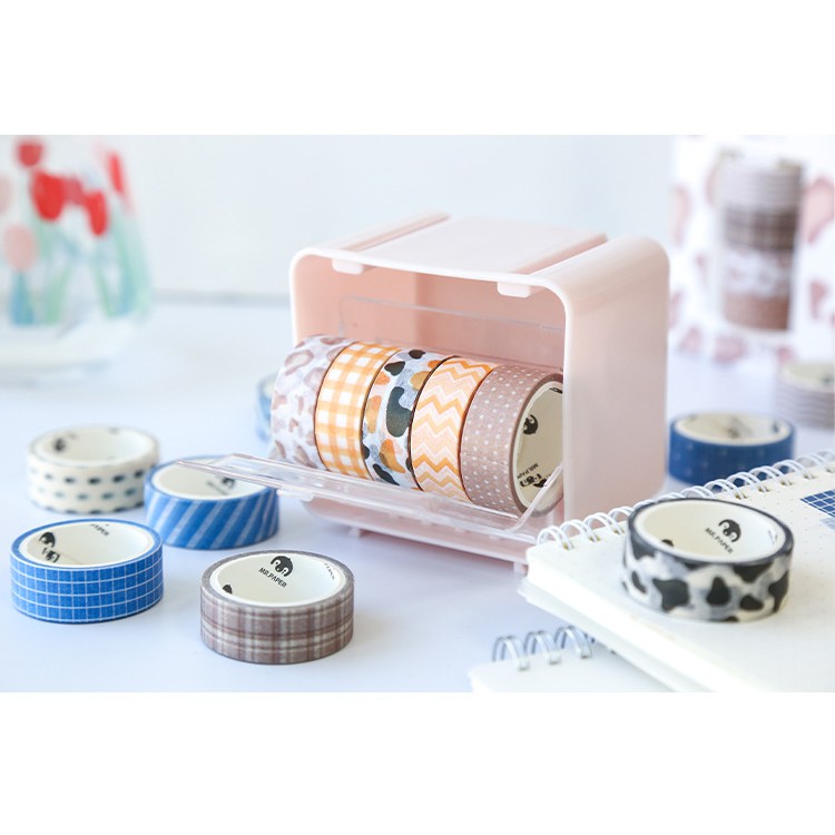 Washi tape họa tiết đơn giản băng keo giấy trang trí sổ bullet journal