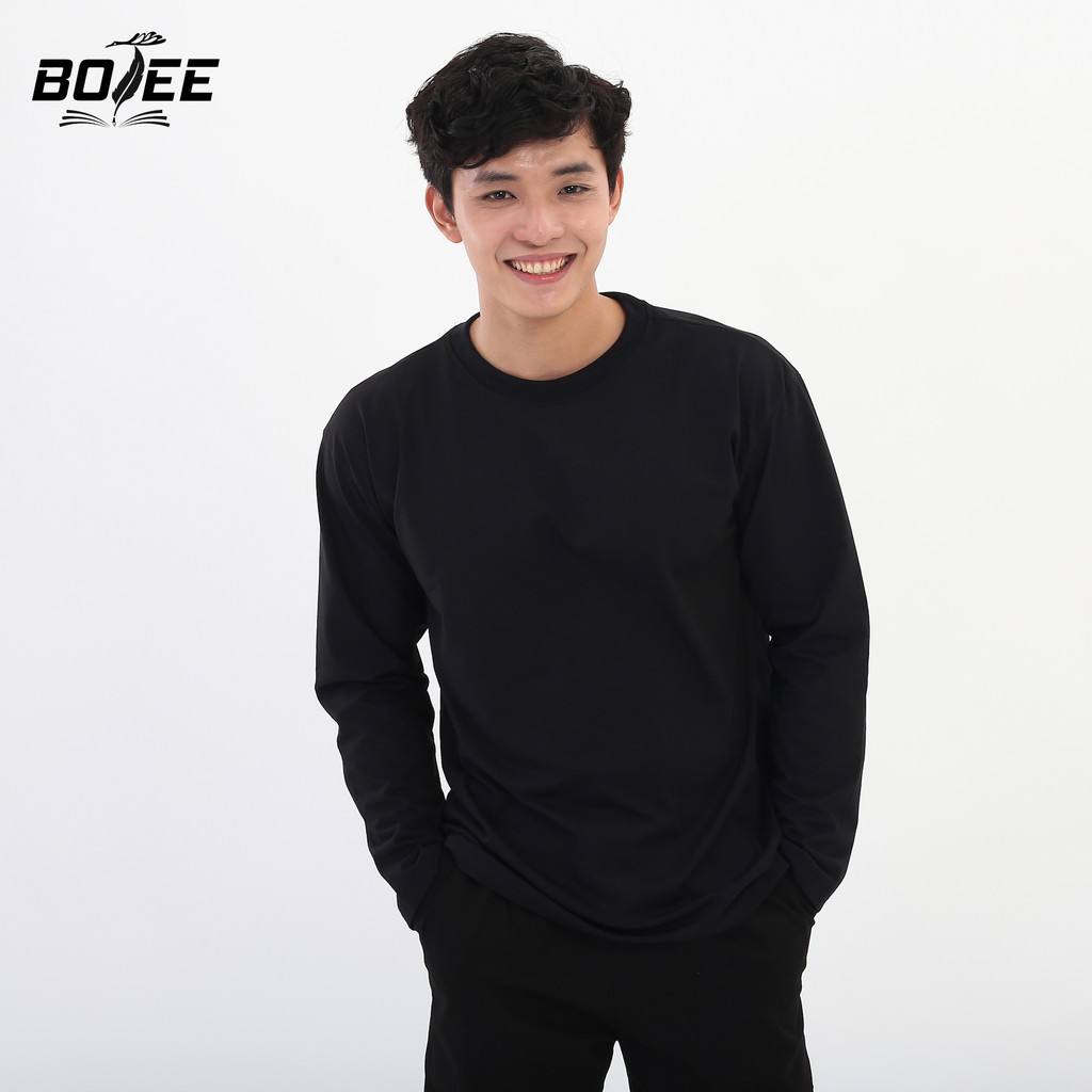 Áo thun dài tay trơn Basic BOTEE form rộng unisex nam nữ | BigBuy360 - bigbuy360.vn
