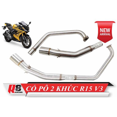 Cổ pô tăng 2 khúc R8 Racing xịn dành cho R15 - V3_Dochoixemaynhapkhau