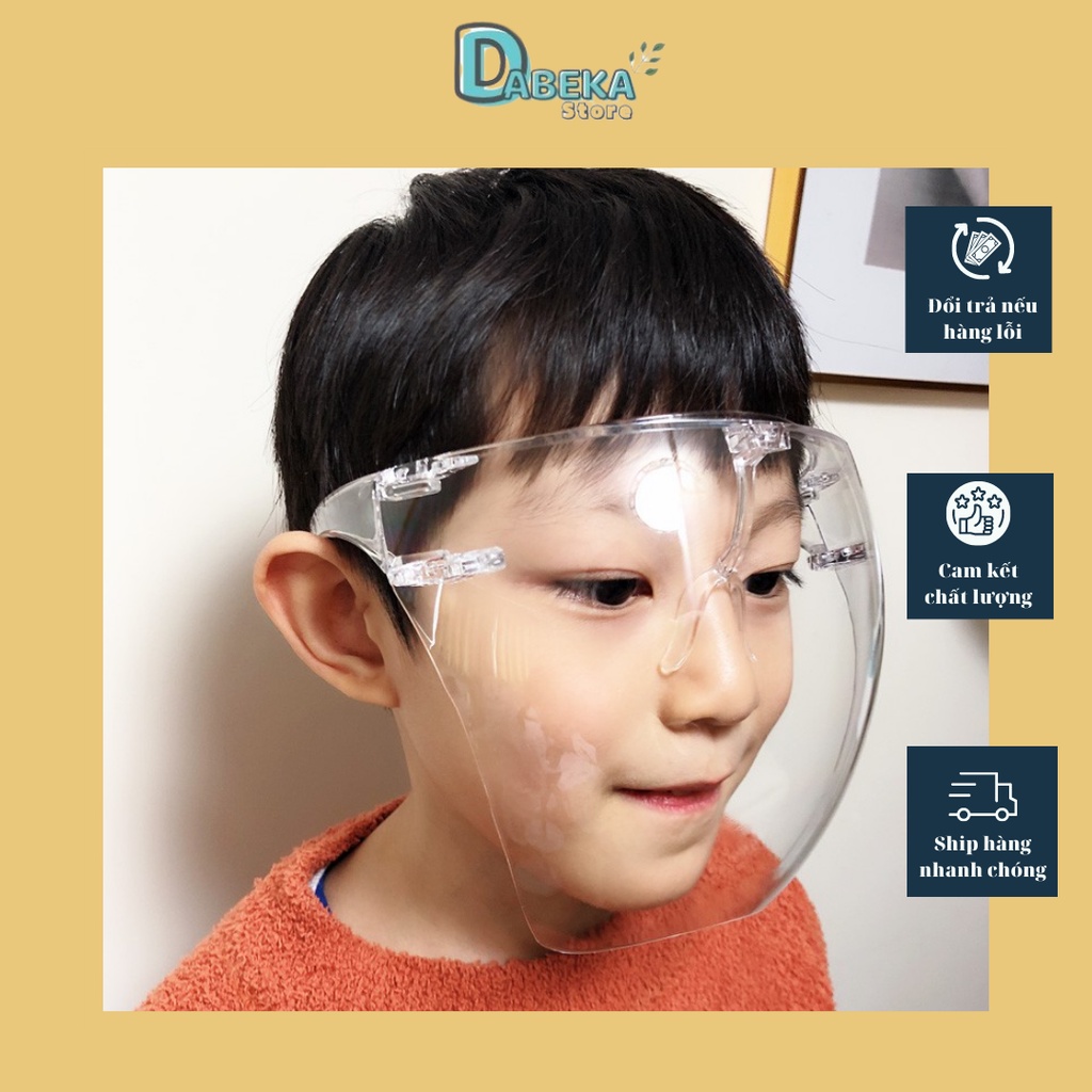 Kính Chống Giọt Bắn Phòng Dịch Cho Bé Đồ Bảo Hộ Y Tế - Kính Chống Bụi / Khẩu Trang Nhựa / Face Shield - Dabeka - Kinh01