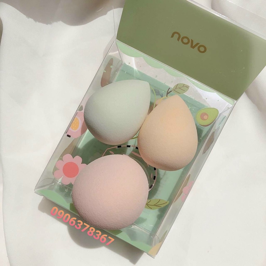 Bộ 3 Bông Trứng NOVO Beauty Egg siêu xinh