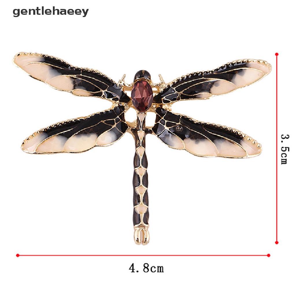 Ghim cài áo hình chuồn chuồn tráng men đính đá nhân tạo cho nữ
