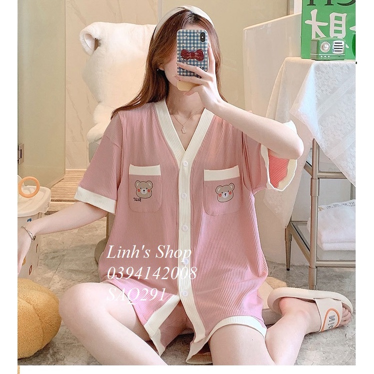 Set Bầu Bộ Bầu Mặc Nhà Sau Sinh Cho Bé Bú Bé Ti-SAQ291