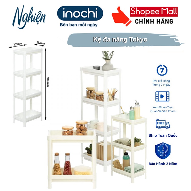 Kệ Đa Năng 3 Tầng Inochi Nhựa Dùng Để Đựng Gia Vị Nhà Bếp Đựng Đồ Thực Phẩm Hoặc Làm Giá Để Đồ Nhà Tắm Phòng Ngủ (tiêu c