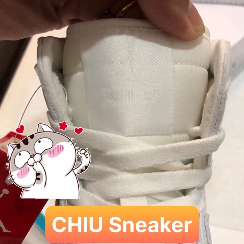 [ CHIU Sneaker ] Giày thể thao Sneaker cổ cao Full trắng phiên bản cao cấp Jordan 1 cổ cao