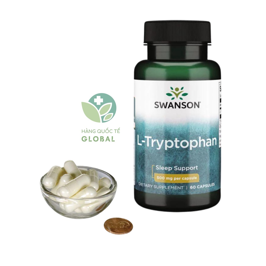 SWANSON L-TRYPTOPHAN, 60 viên, Hỗ trợ giấc ngủ ngon, dẫn truyền thần kinh