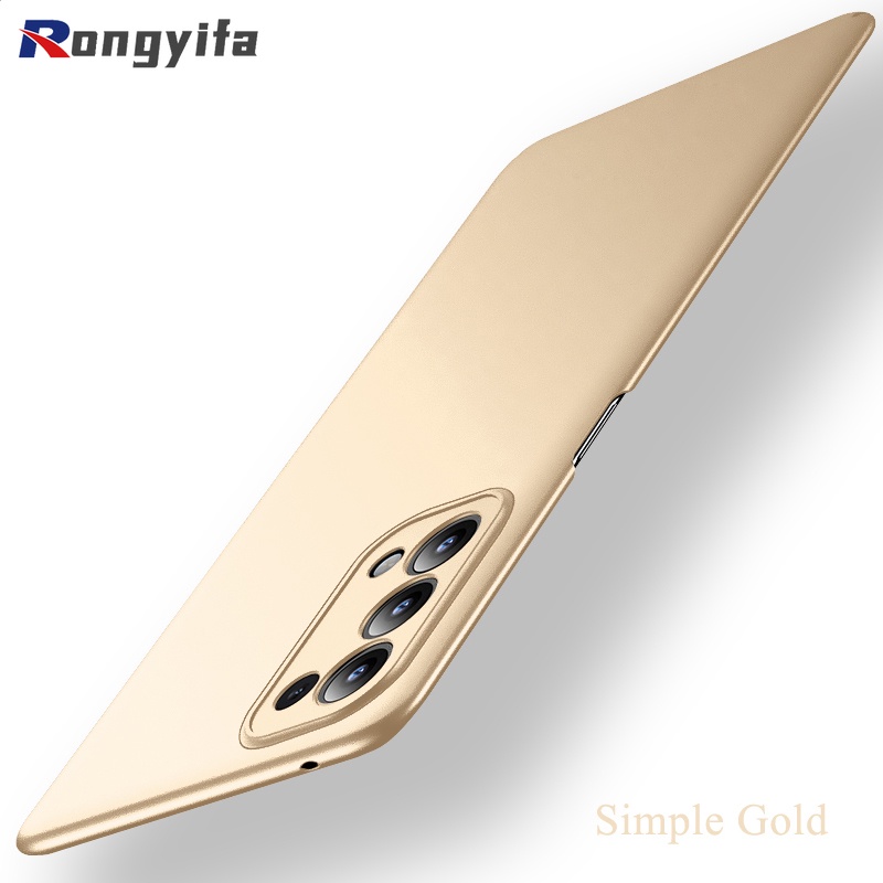 Ốp điện thoại PC cứng mặt nhám siêu mỏng bảo vệ cho Oppo Reno 6 5 4 3 Pro Plus Lite 5f 4f