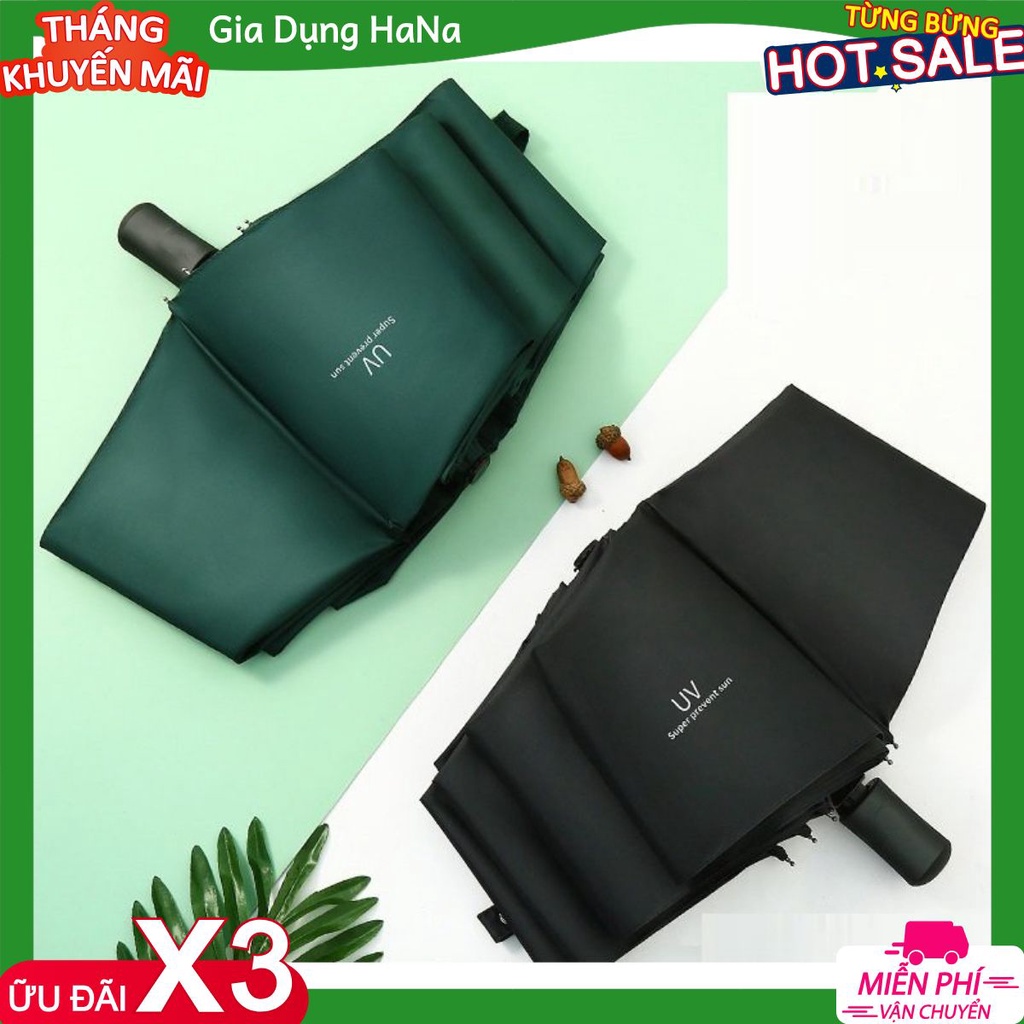 Dù Che Mưa☂Ô Che Mưa Che Nắng Cỡ Lớn Cao Cấp 8 Nan Gấp Gọn Chống Tia UV 2 Lớp Nhiều Màu In Hoạ Tiết UV [HÀNG ĐẸP]