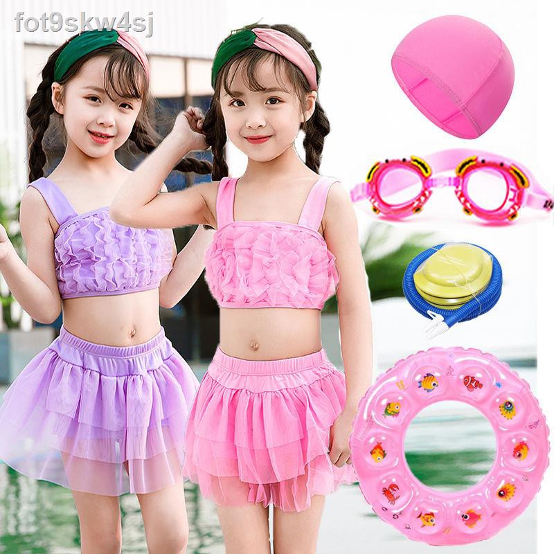 Trẻ em áo tắm cho bé gái Bộ một mảnh dễ thương tách đôi lớn suối nước nóng bãi biển