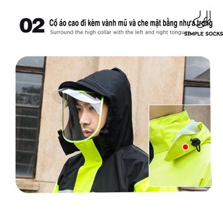Áo mưa bộ cao cấp💖freeship💖set quần áo đi mưa - chất liệu chống thấm nước phản quang khi đi mưa cho biker