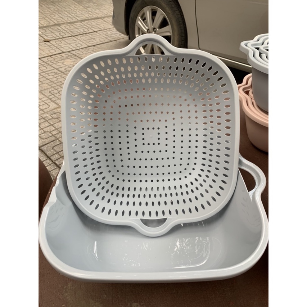 Bộ thau rổ 2 chi tiết hàng việt nhật