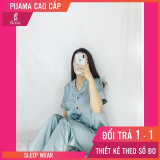 - set pijama lụa gấm cộc cao cấp - mã l206