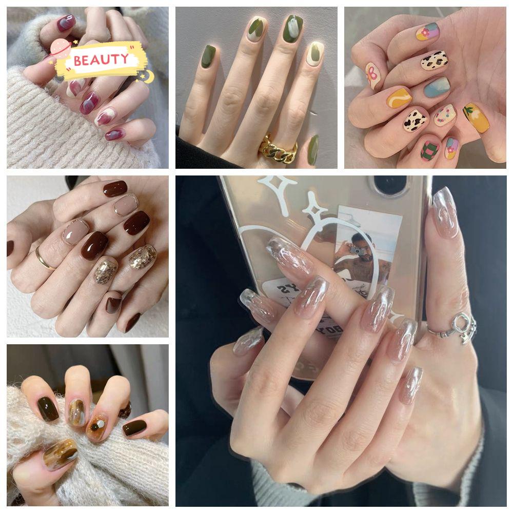 Móng Tay Giả Ngắn Trang Trí Móng Tay