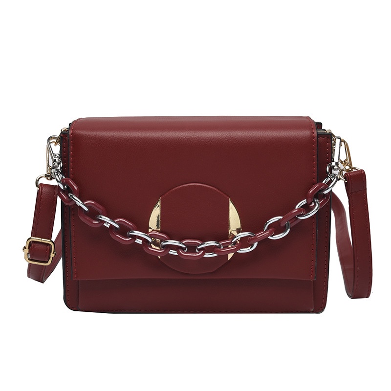 Túi Đeo Vai Hình Vuông Cỡ Nhỏ Phối Dây Đeo Sợi Xích Thời Trang Cho Nữ