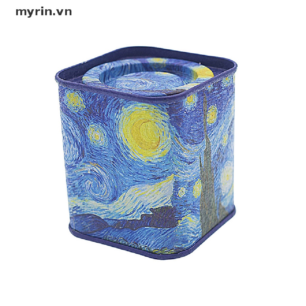 Myrin Hộp Thiếc Vuông Rỗng Retro Đựng Quà Tặng Thủ Công