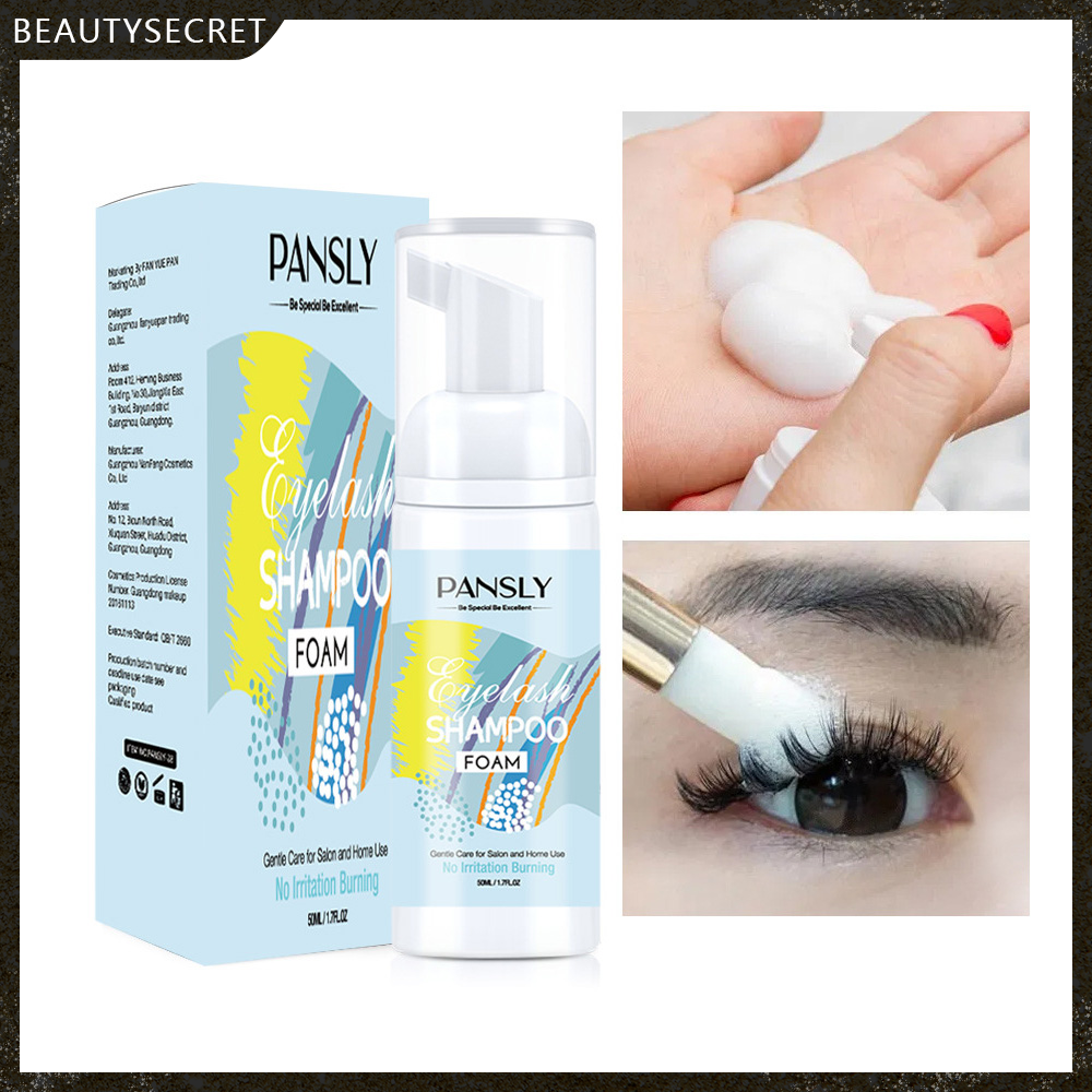 [ready] PANSLY Eyelash Shampoo Moisturizing Makeup Remover Shampoo Eyelash Shampoo 50ml -beauty