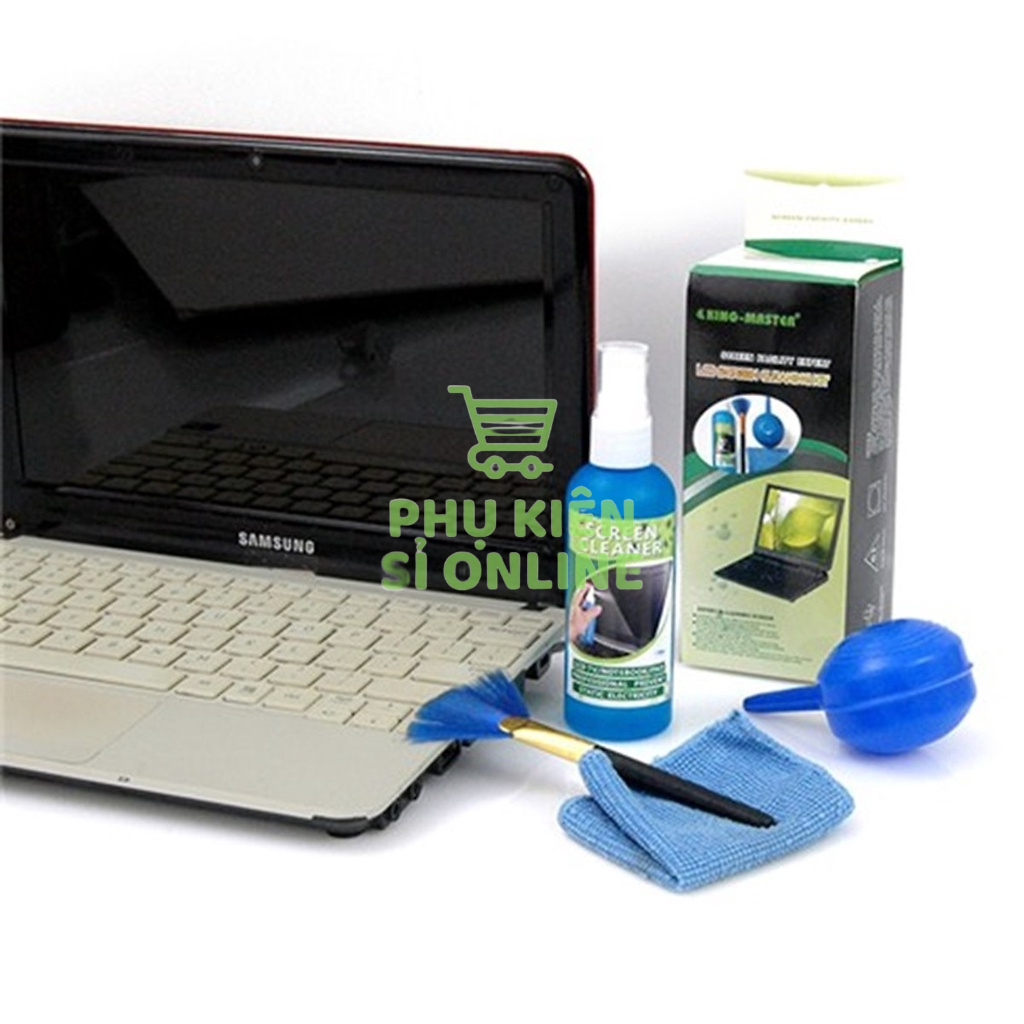 Bộ Vệ Sinh 4 Món Làm Sạch Bụi Trên Máy Tính  Cho Laptop / PC / LCD Store4girls