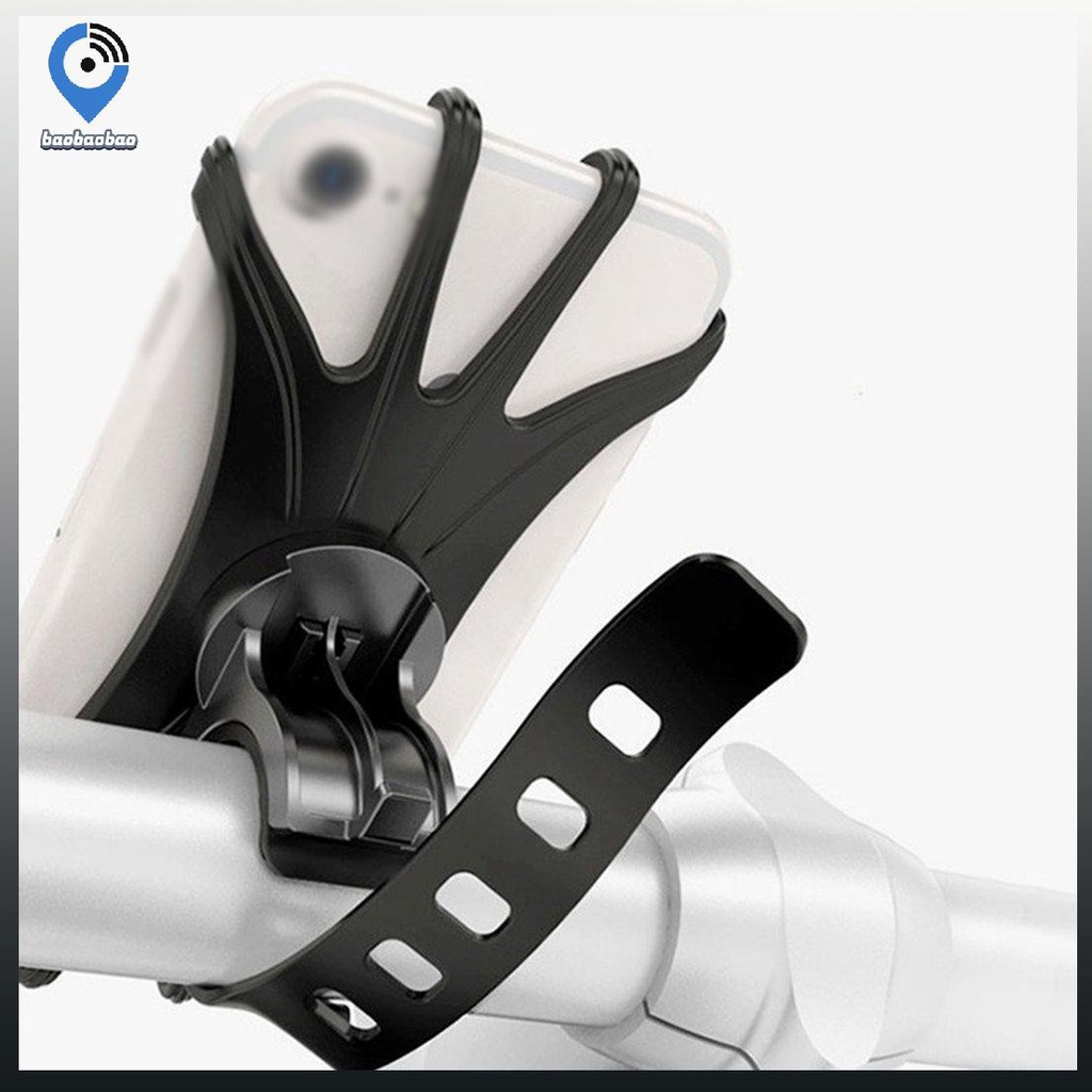 Giá giữ điện thoại gắn ghi đông xe máy xe đạp bằng silicone xoay được tiện lợi dành cho loại 4.0 - 6.0 inch