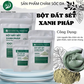 Bột đất sét xanh pháp bột đất sét nguyên chất làm đẹp, dưỡng da | bạch hương thảo