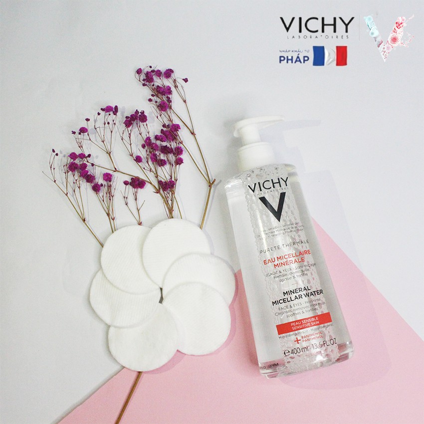 [NHẬP KHẨU-TEM PHỤ] Nước tẩy trang VICHY dành cho da nhạy cảm - da dầu và da hỗn hợp  400ml