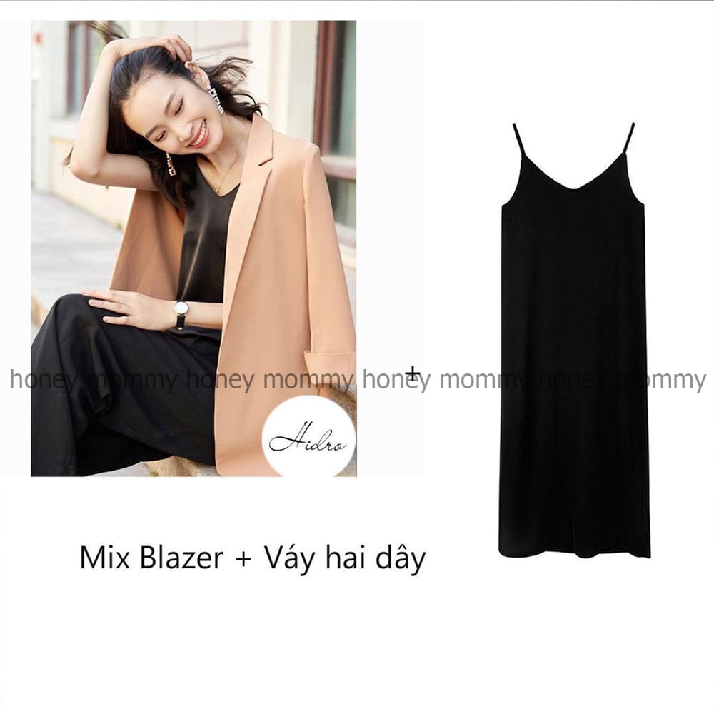 Váy Đầm 2 Dây Sát Nách Mặc Ở Nhà Mùa Hè Form Rộng Bầu Bí Bon Chen HD1605 Honey Mommy