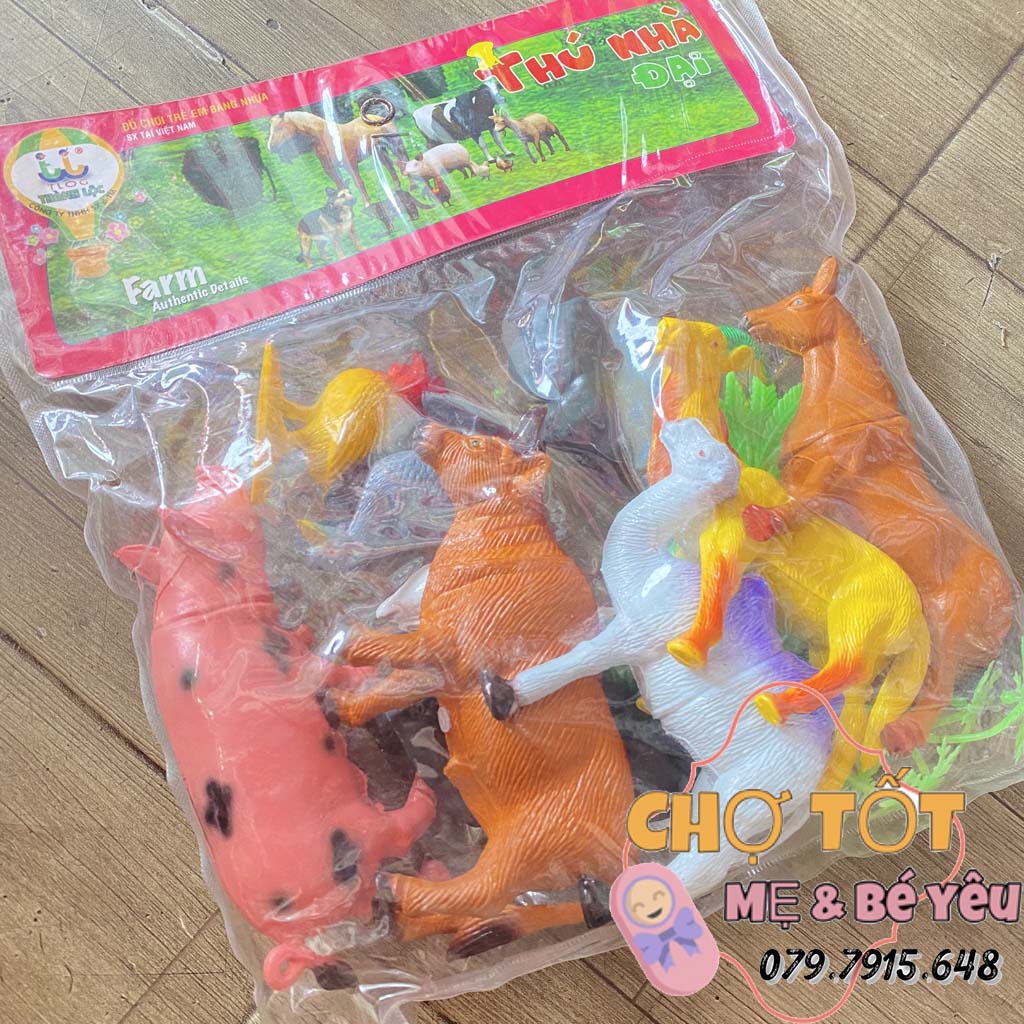 Bộ đồ chơi mô hình THÚ NHÀ CỠ ĐẠI THÀNH LỘC bằng nhựa